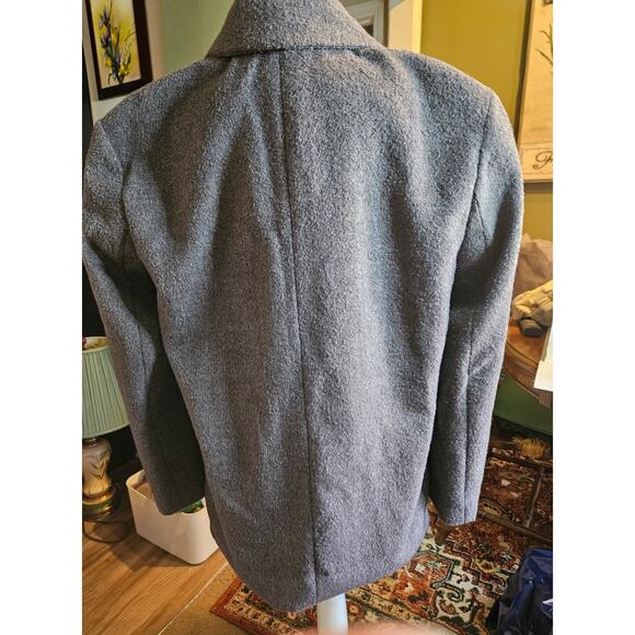 Women's Coat Jacket US 8 TopShop New Gray Brushed Dropped Shoulder Notch Collar - Picture 6 of 10